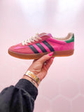 GG x Adidas Pink Gazelle Sneakers