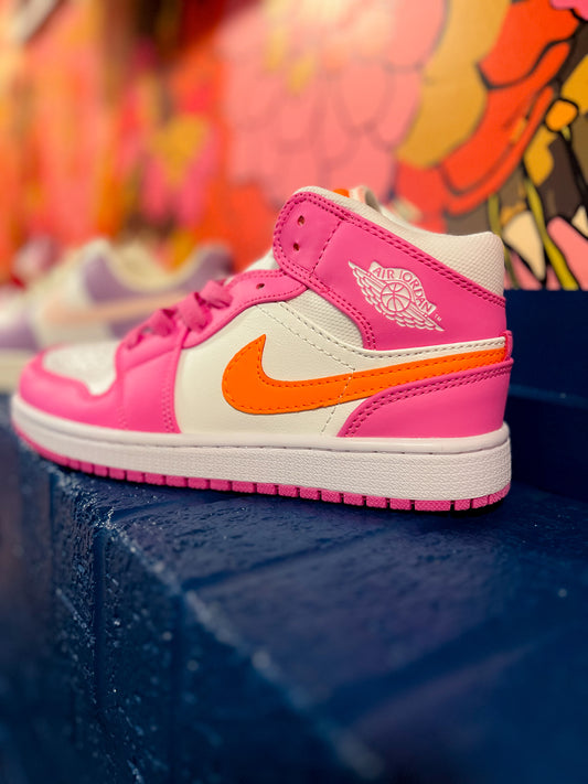 Pinksicle & Orange Air Jordans