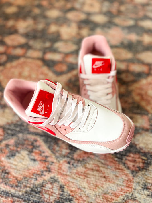 Amore Pink + Red Nike Sneakers