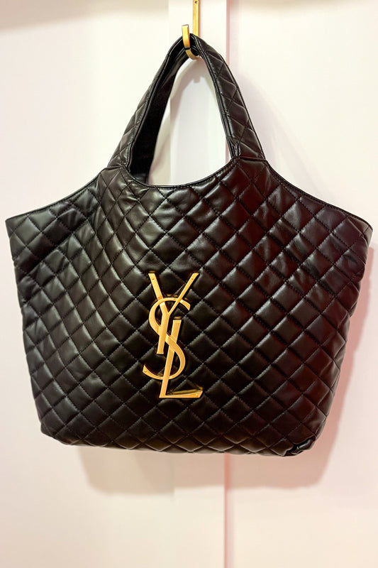 Designer YSL Quilted Shopping Tote Bag-IN STOCK