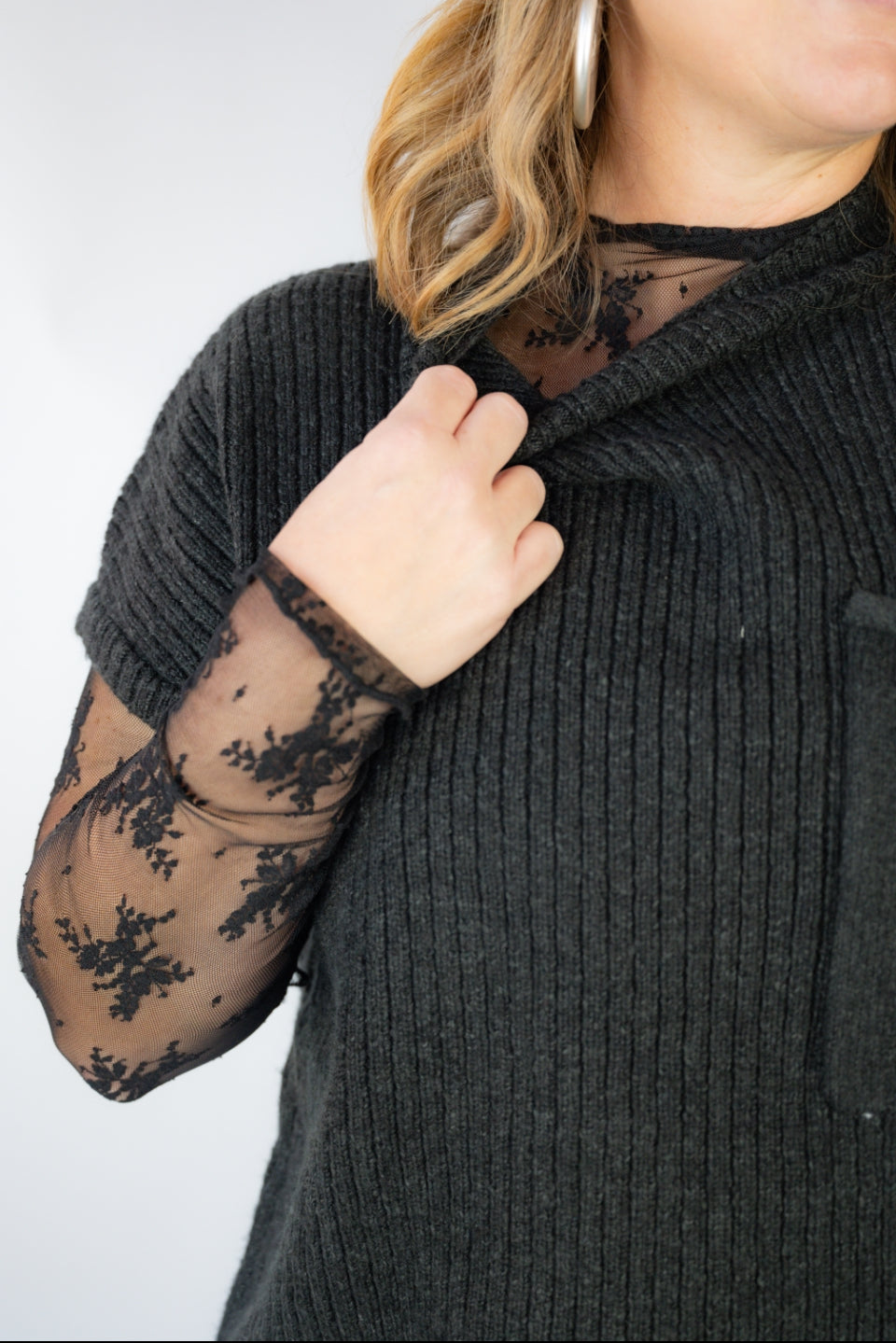 Layer Of Lace Long Sleeve Top