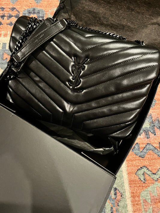 Low Key Glam All Black Shoulder Bag
