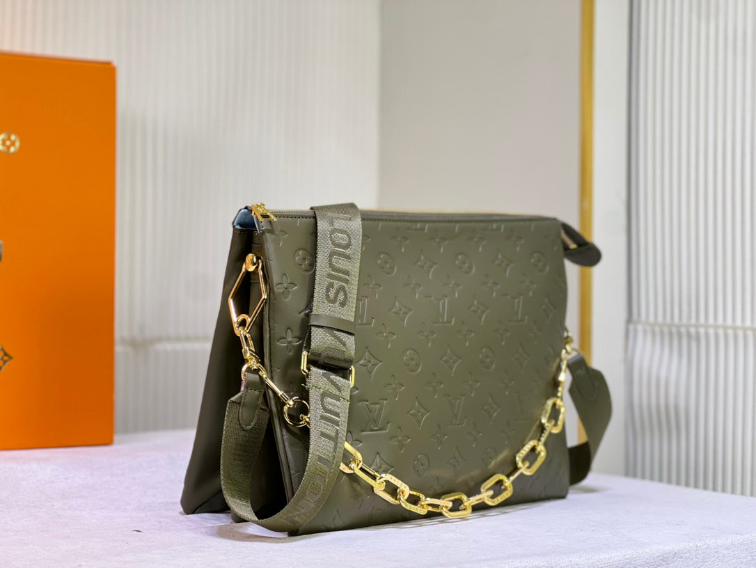 Lady In Olive LV Large Crossbody Bag