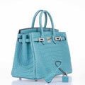 Hermes Alligator Birkin Bag In Blue