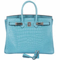 Hermes Alligator Birkin Bag In Blue