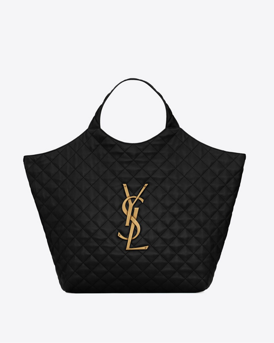 Designer YSL Quilted Shopping Tote Bag