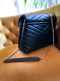 Low Key Glam Black Shoulder Bag